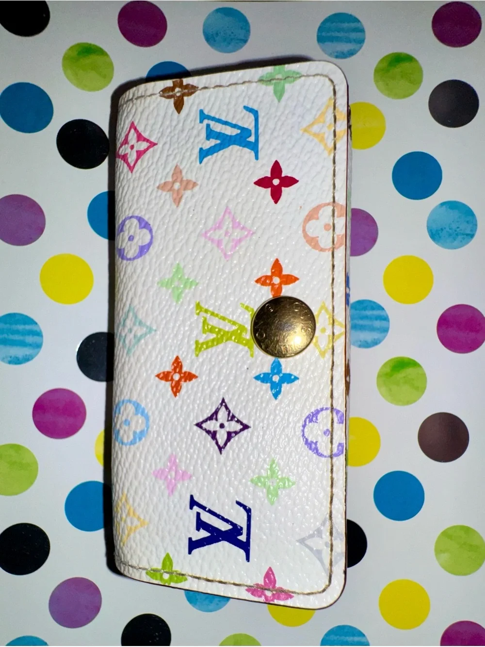 Louis Vuitton Takashi Murakami Multicolored key case Monogram Y2K - GUC